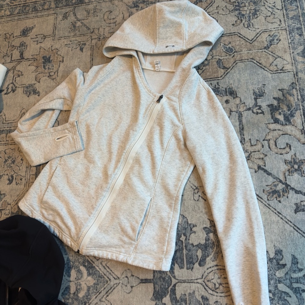 Under Armour Light Gray Zip-Up Hoodie